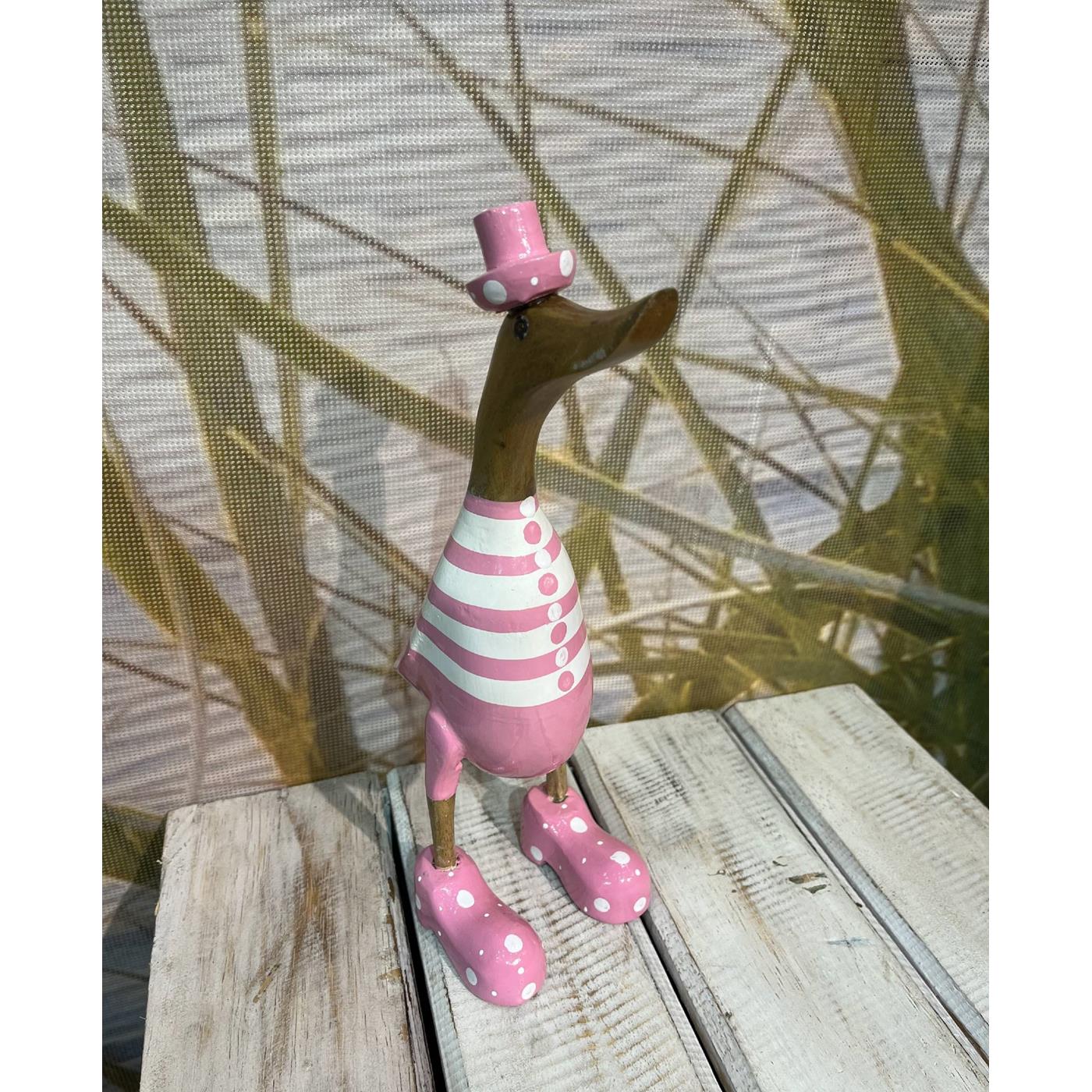 Ente geringelt 25 cm pink