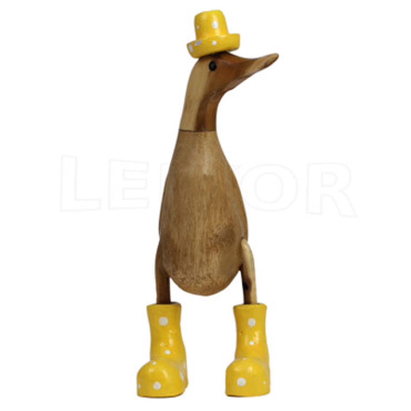 Ente mit  bunten Stiefeln 25 cm gelb