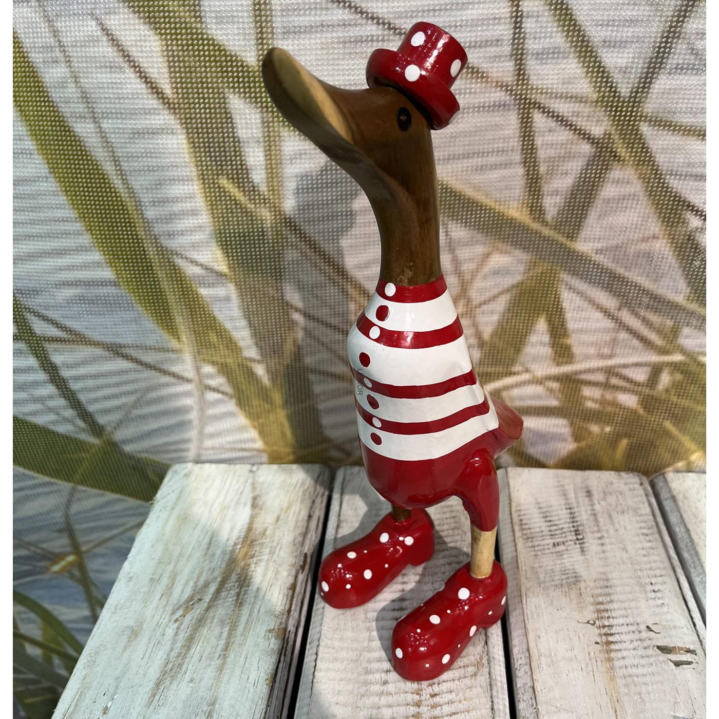 Ente geringelt 35 cm rot